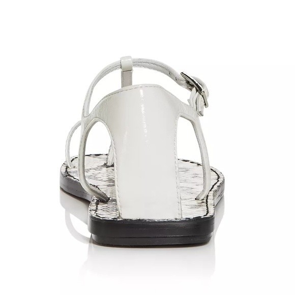 NEW Sigerson Morrison White Snake Print Nelson Flat Sandal 39 - Picture 4 of 5